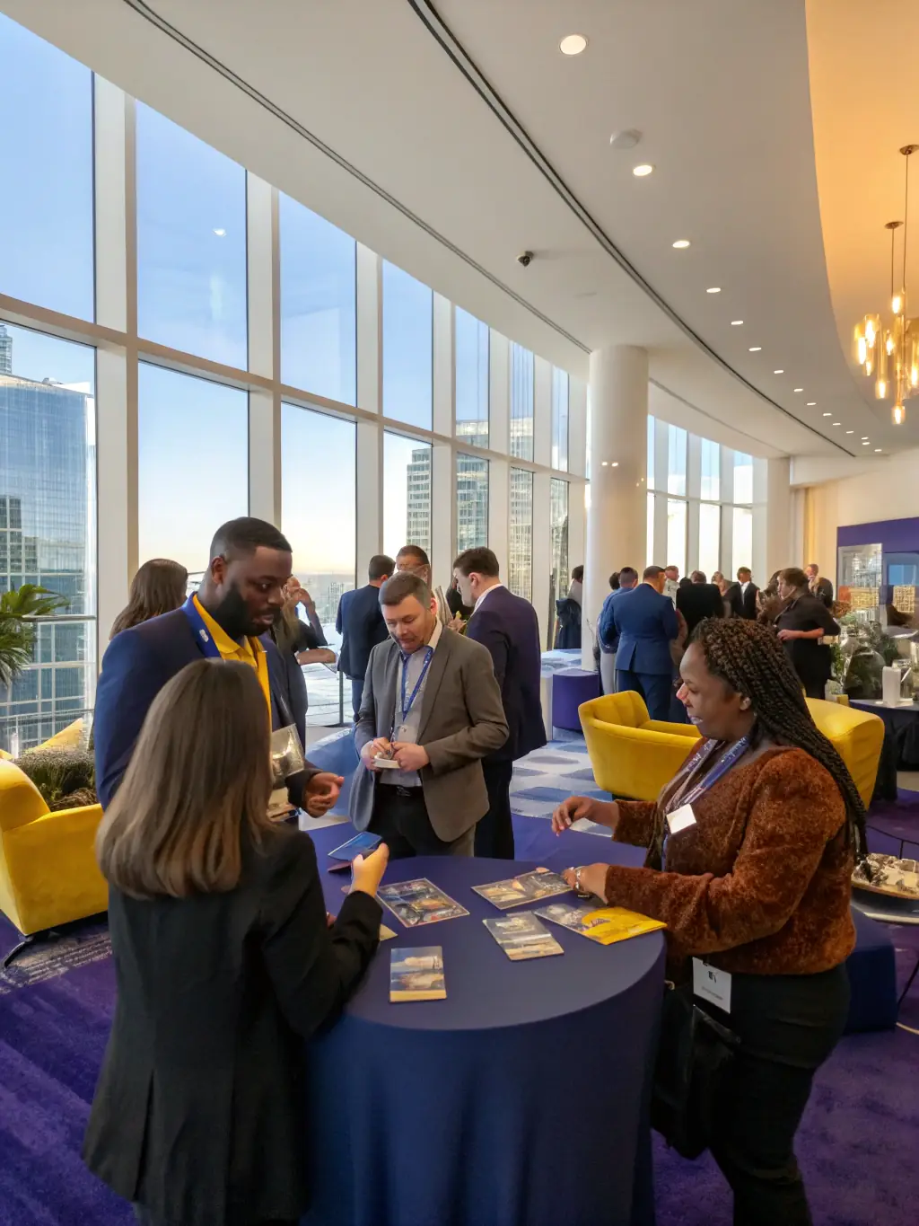 A vibrant photo of participants networking during a coffee break at a startup bootcamp, showcasing connections and collaborative discussions.